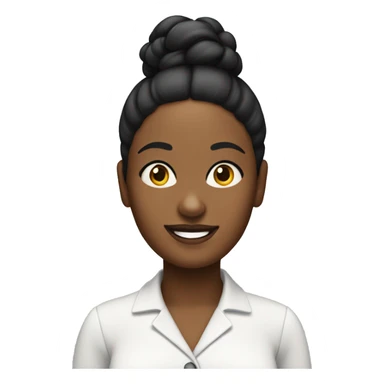 Make a black nanny in her fifty’s with a bun and make her look Sri Lanka sticker