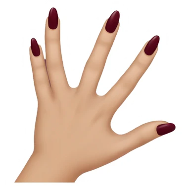 dark red nails sticker