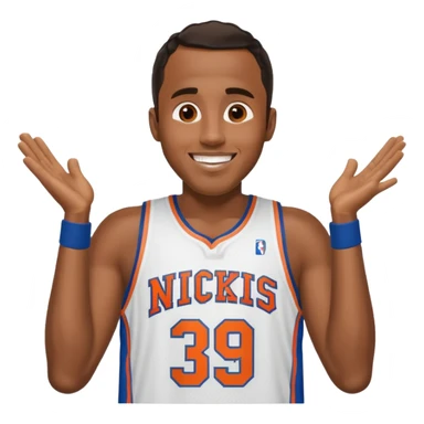 diddy in jail watching the knicks game but hes extremely happy that they won sticker