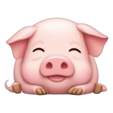 Sleepy pig sticker