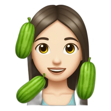 tik-tok and cucumbers addict girl sticker