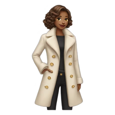 rich girl ; fancy coat sticker