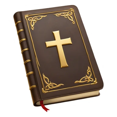 open bible, outside covers view sticker