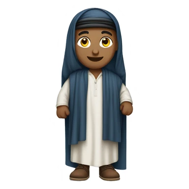 Une personne en tenue arabe avec un drapeau avec une croix de david bleue sticker