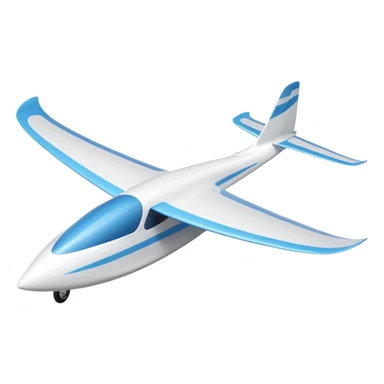 glider, large wingspan, white, 1 seat, no engine sticker