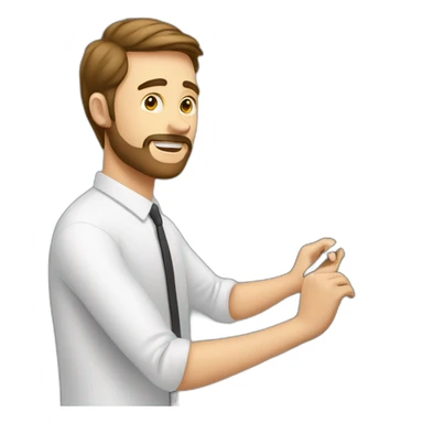 Man writing on a marker board sticker