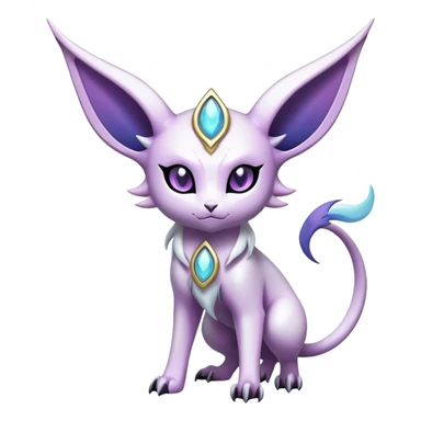 Shiny Exotic Badass Mystical Mysterious Gothic Espeon-Absol-Pokémon-Fakémon-hybrid-creature (full body) sticker