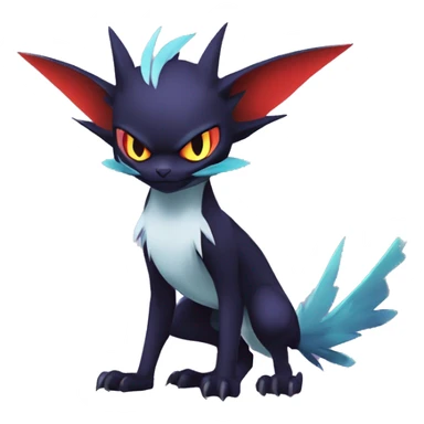 Edgy Cool Litten-Noivern-Noibat-Absol-Pokémon Full Body sticker