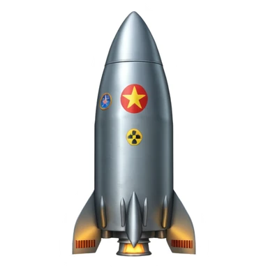 ICBM with nuclear tag sticker