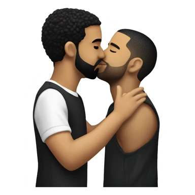 Drake kissing drake sticker