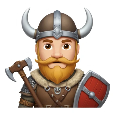viking raider with only mustache sticker
