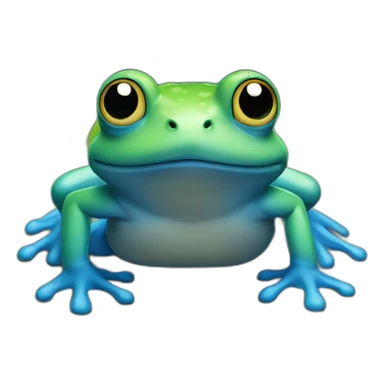 grenouille bleu sticker