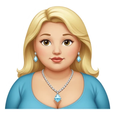 very fat beautiful rich blonde woman sticker