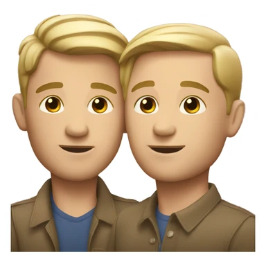 Gay white male couple sticker