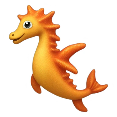 Starfish riding seahorse  sticker