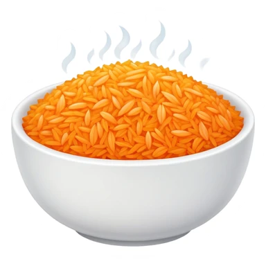 bowl of bright orange rice sticker