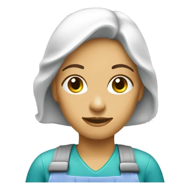 cleaning woman logo sticker