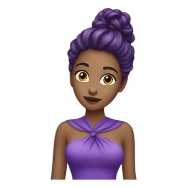 Beautiful girl with purple haor sticker