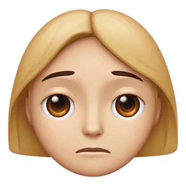 A regular emoji with sad eyes and 🫶🏼 sticker