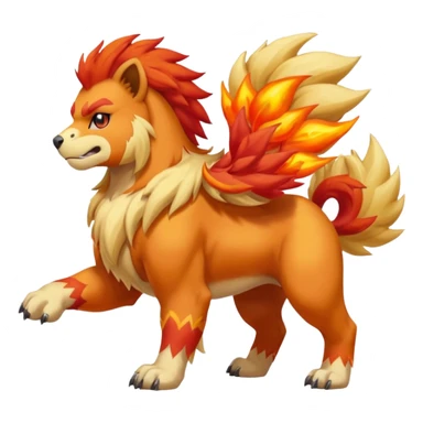 Growlithe-Aracanine-Ponyta-Entei-fusion (full body) sticker