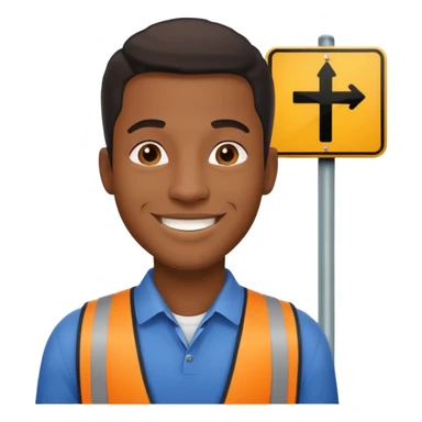Street Sign Maker black man sticker