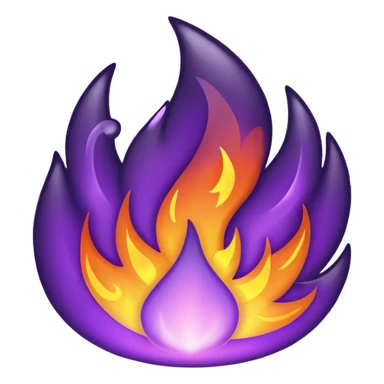 Purple fire sticker