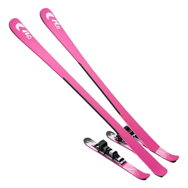 Pink alpine skis  sticker