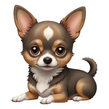 Chihuahua mix with grey, brownish face  and black color  sticker