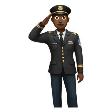 Black guy saluting  sticker