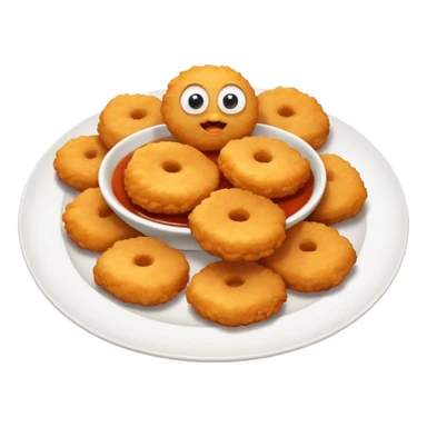 une nuggets avec des yeux sticker