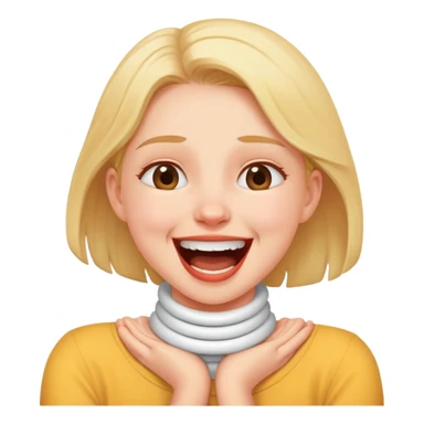 Girl choking her neck and laughing  sticker