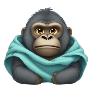 Gorilla holding a blanket sticker