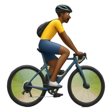 cycling in the woods  sticker