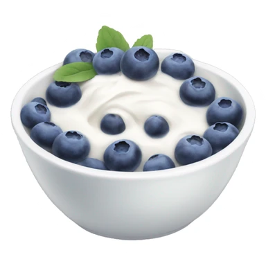 bowl with yogurt and blueberries sticker