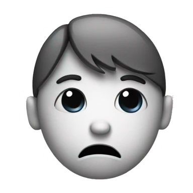 3d sad emoji with a little tear sticker