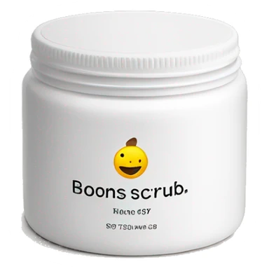 body scrub pot with label sticker