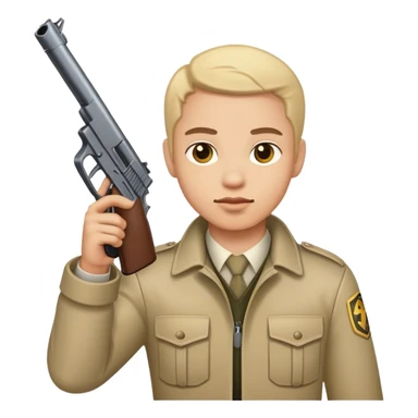 Signe pistolet vers le haut sticker