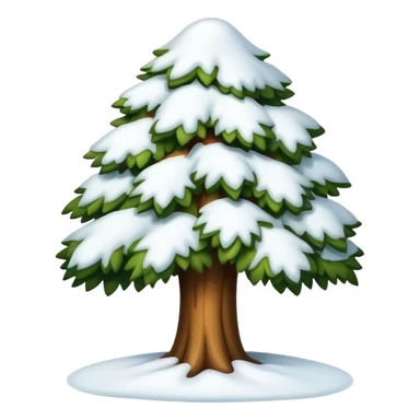 Tree with snow  sticker