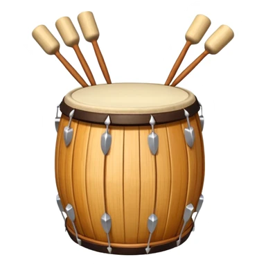 tung tung sahur, festive drum being played at dawn, cheerful and energetic sticker