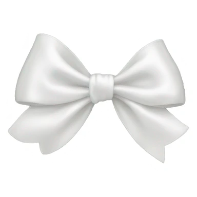 white satin bow sticker