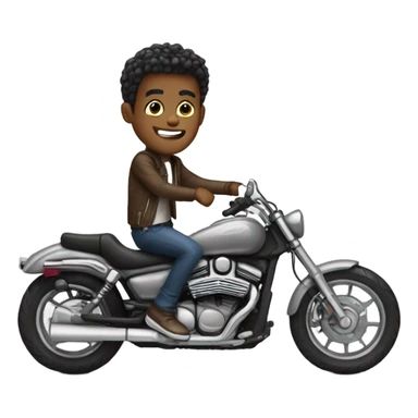 Cool guy on motorcycle  sticker