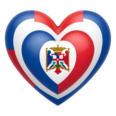 Dominican heart sticker