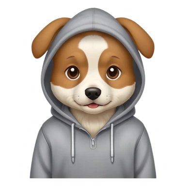 Dog in a hoodie  sticker