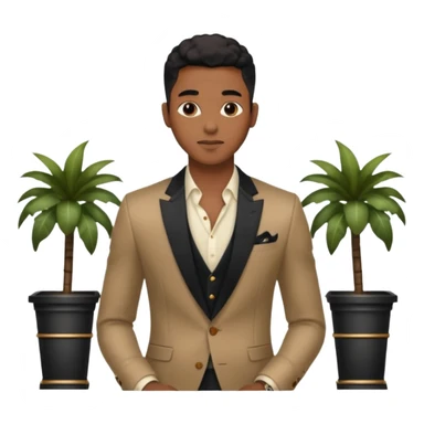 black young adult male using their financial income on lifestyle and aesthetics  sticker