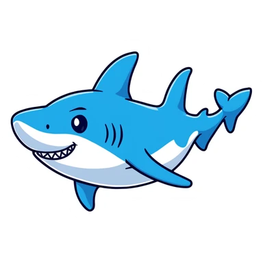 “Tralalelo Tralala — a surreal shark with three legs wearing blue Nike sneakers, running joyfully. Cartoon style, vibrant colors, meme-inspire sticker