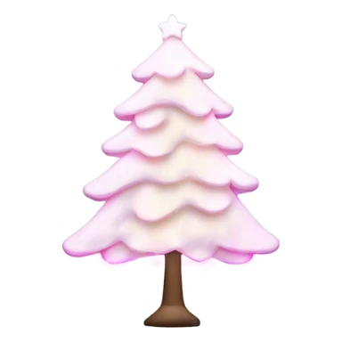 White Christmas tree with pink lights  sticker
