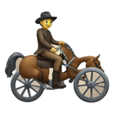 Un chat sur un cheval sticker