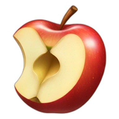 Apple biten one bite left sticker