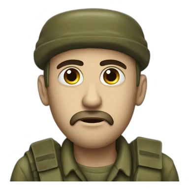 sad jewish combat solider magen david sticker