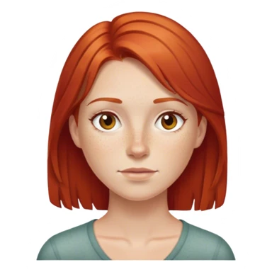 hot white ginger freckled straight haired sticker